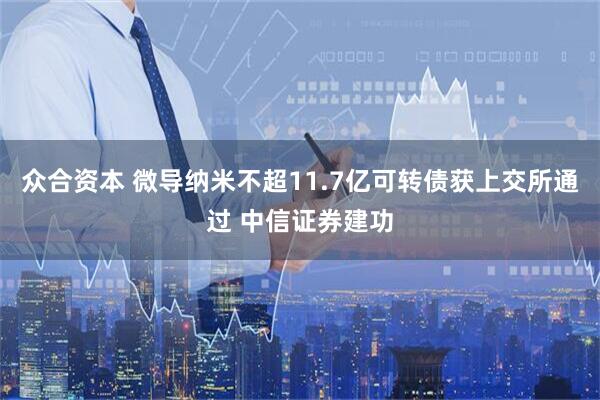 众合资本 微导纳米不超11.7亿可转债获上交所通过 中信证券建功