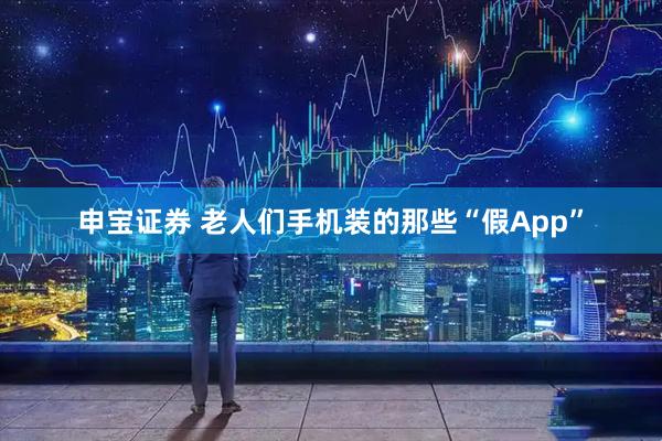 申宝证券 老人们手机装的那些“假App”